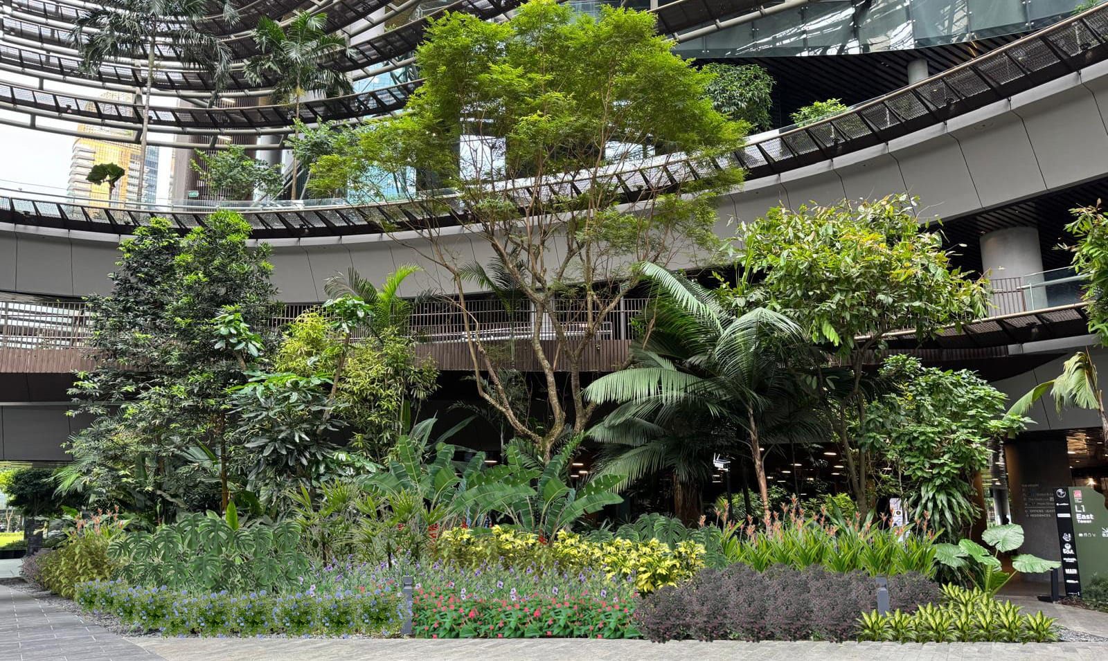 Urban rainforest landscape at Marina One, Singapore